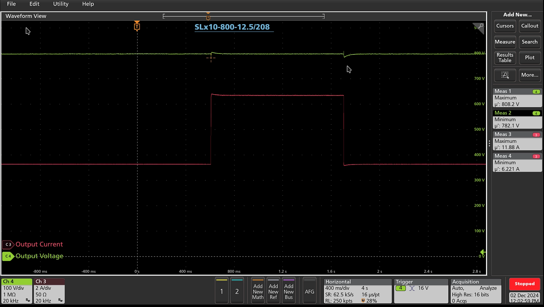 SLx Series Improved Transient Response Waveform
