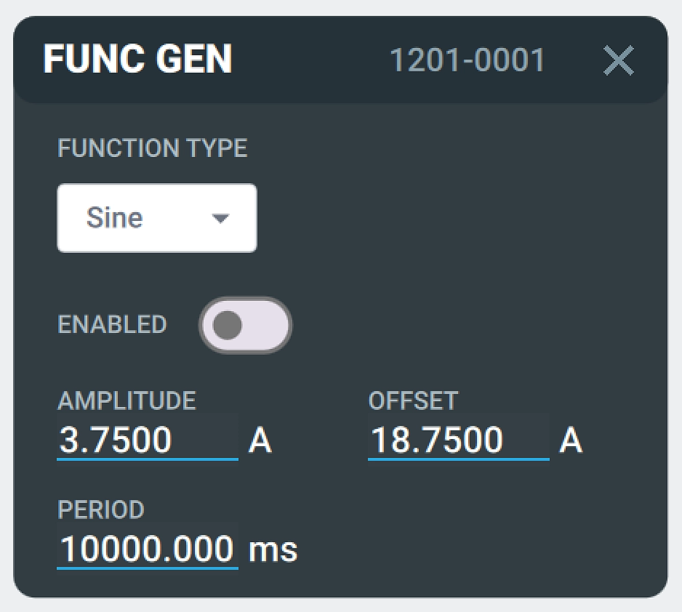 Function Generator widget introduced in MagnaCTRL 0.010
