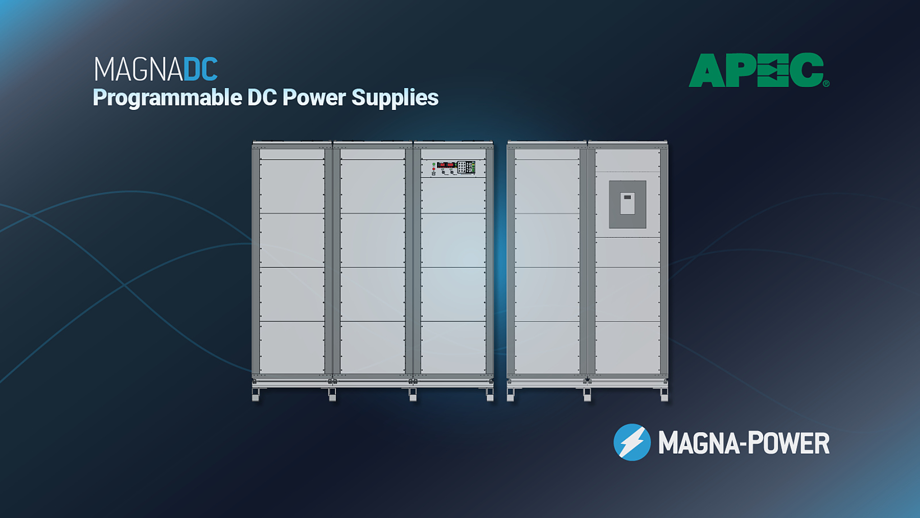 Magna-Power's new ML Series featuring 500 kW and 1,000 kW models (1,000 kW rendering shown). Physical unit to be on-site at APEC 2024 in Long Beach, CA.
